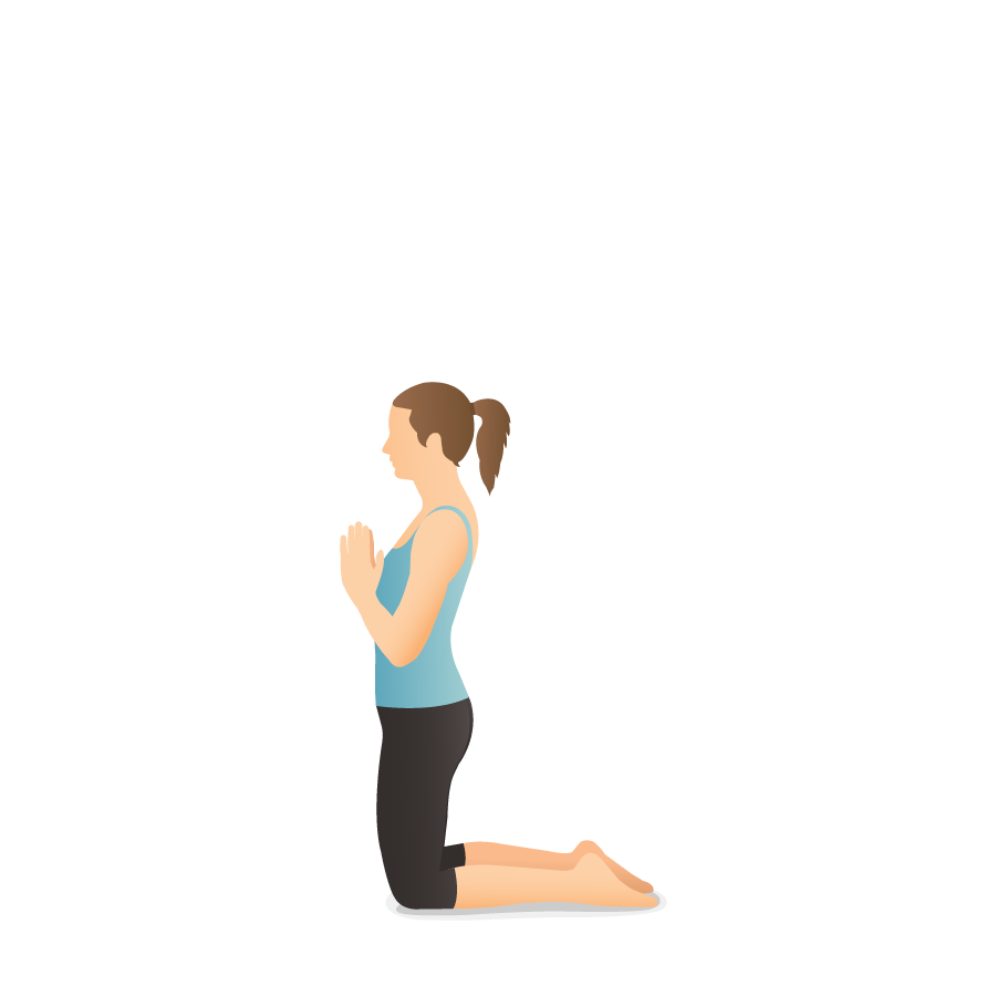 Yoga Pose: Kneeling with Prayer Hands | Pocket Yoga