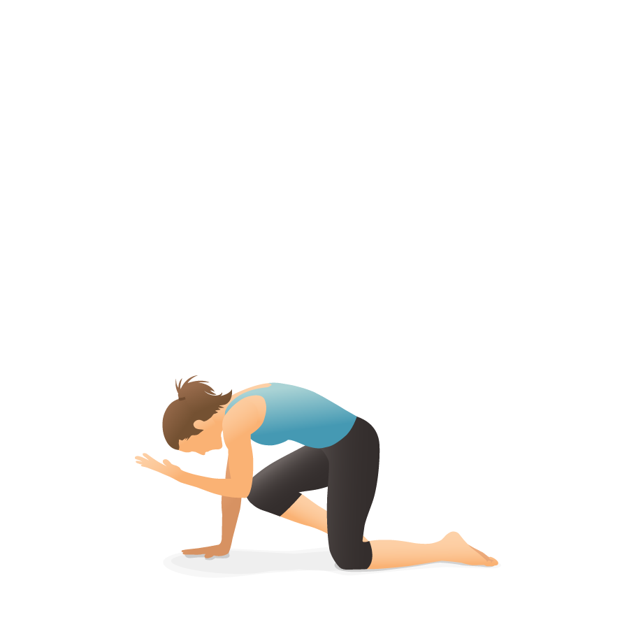 Yoga Pose: Kneeling Elbow to Knee Crunch