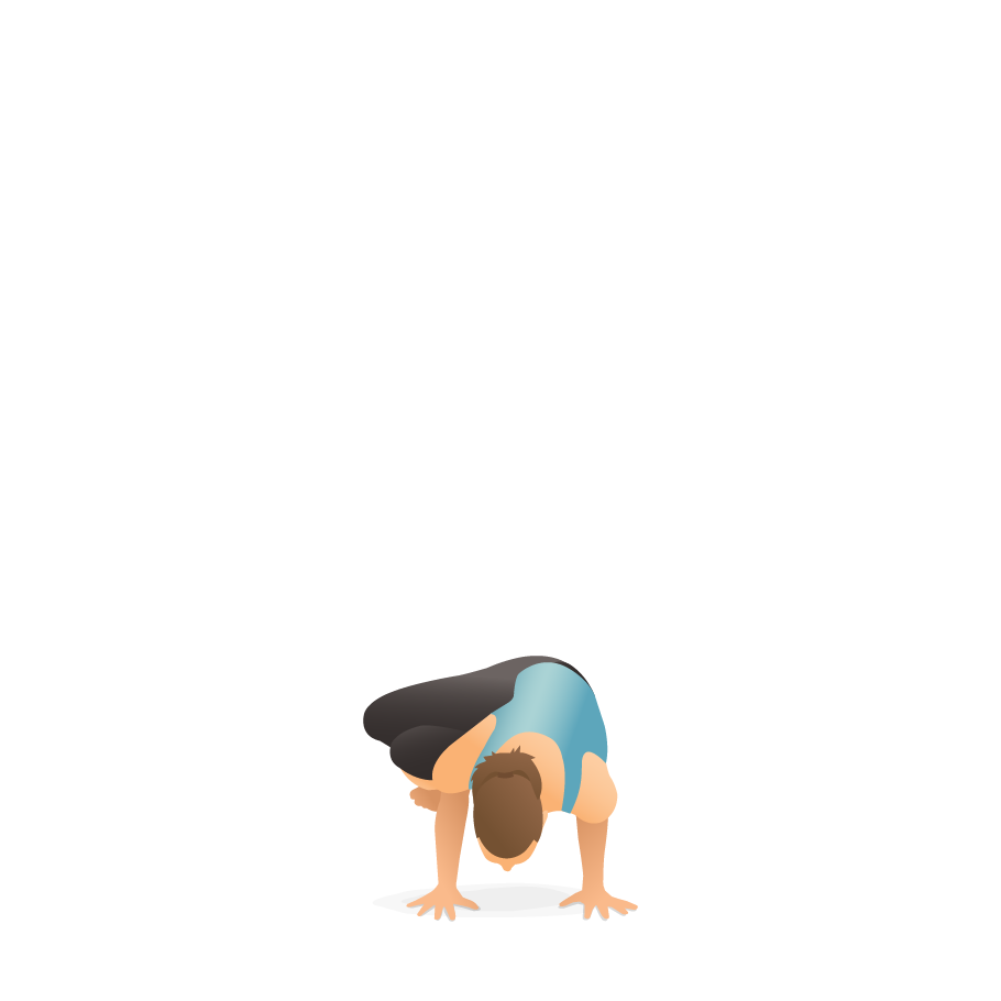 Side View Of Girl Child Practicing Yoga, Standing In Crane Exercise, Bakasana  Pose, Working Out Wearing Sportswear, T-shirt, Pants, Indoor Full Length,  White Loft Studio Background Stock Photo, Picture and Royalty Free