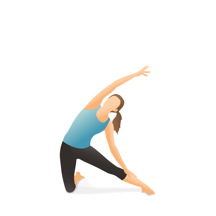 A woman does yoga poses on a white background 6431608 Vector Art at Vecteezy