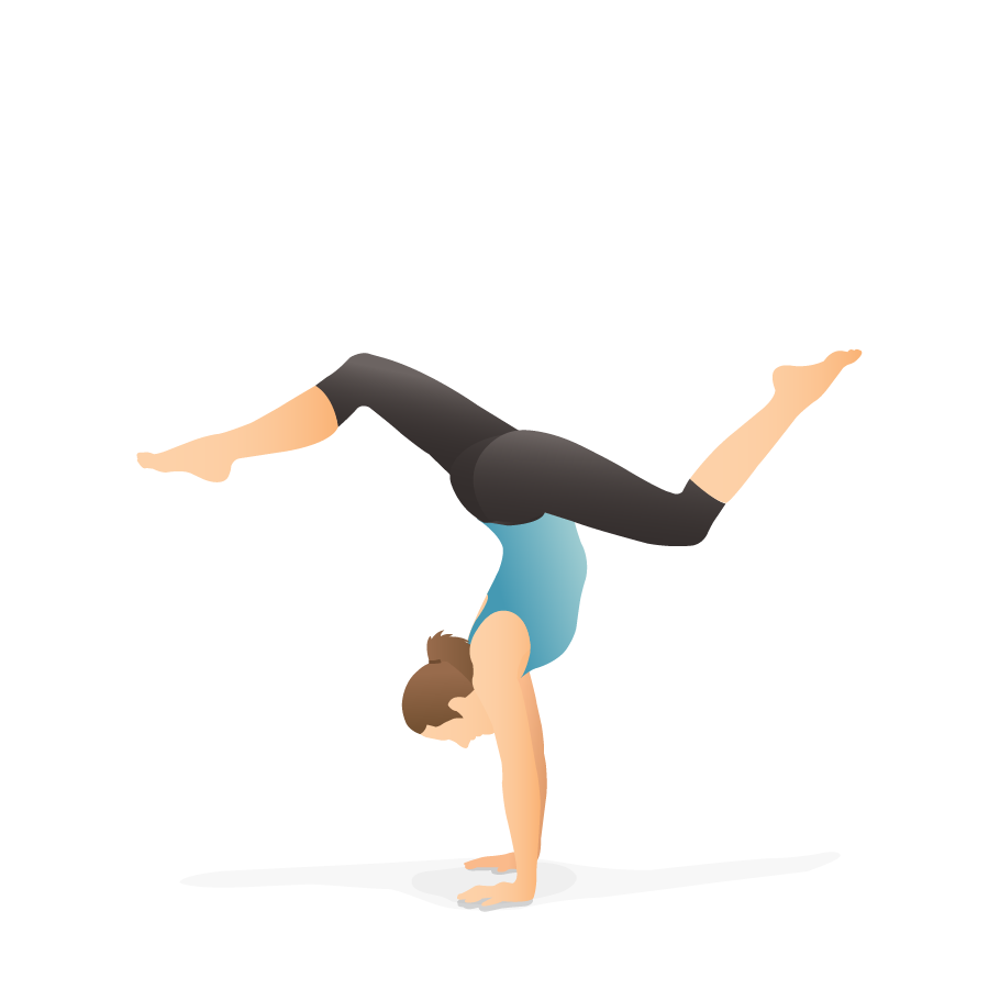 Young couple doing acro yoga exercise. Hand stand with legs on each other.  29583044 Vector Art at Vecteezy