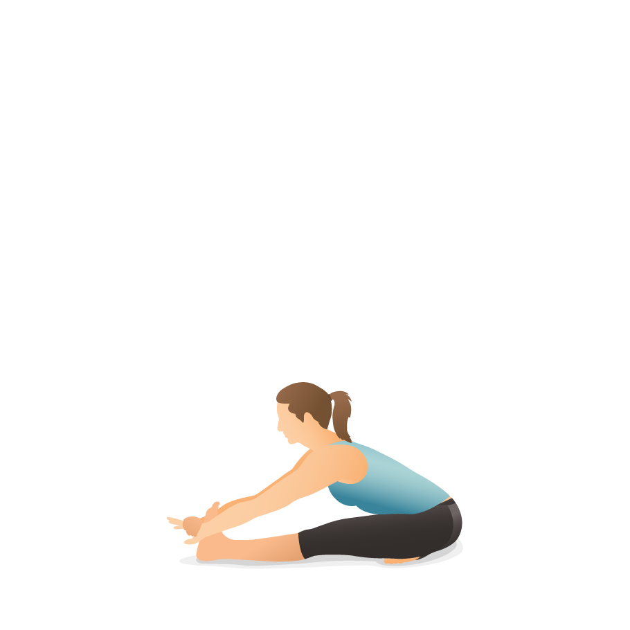 Standing head to knee pose yoga workout Royalty Free Vector