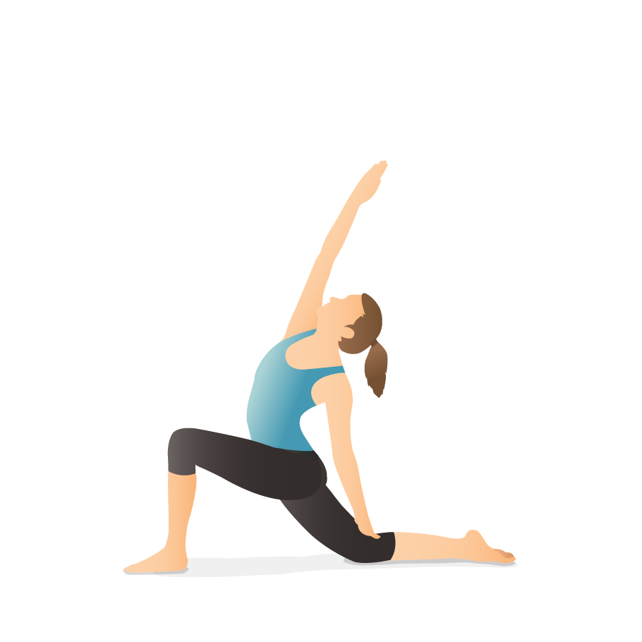 parivrtta sanchalanasana low lunge twist pose | Posturas de yoga, Posturas,  Yoga