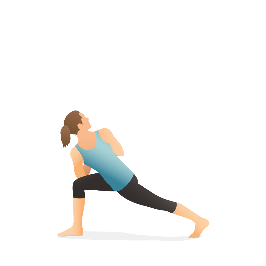 thumbnail image 2 of Crescent High Lunge Pose Variation Cactus Arms Yoga (Ashta Chandrasana Variation Cactus Arms... 2 of 11
