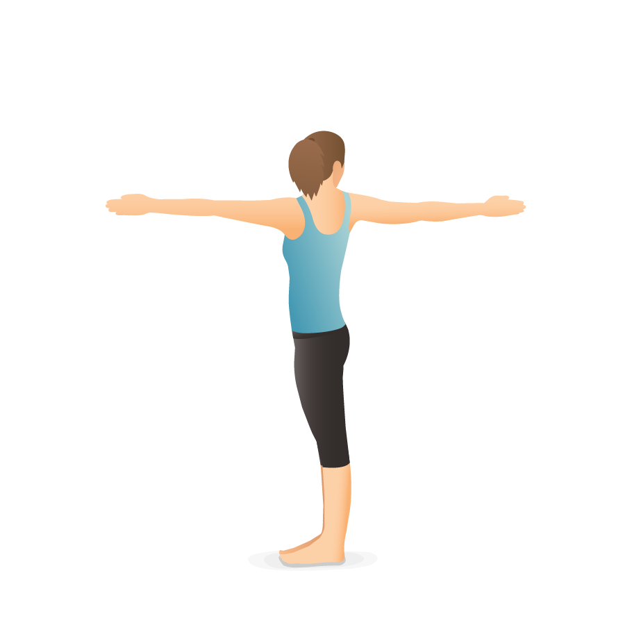 Mountain with arms up pose yoga workout: Royalty Free #200987798