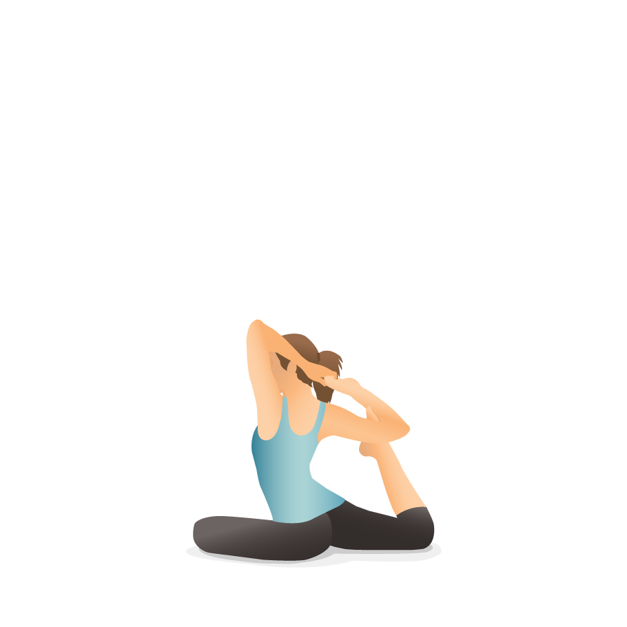 Woman doing yoga in Sleeping Swan pose on beach - a Royalty Free Stock  Photo from Photocase