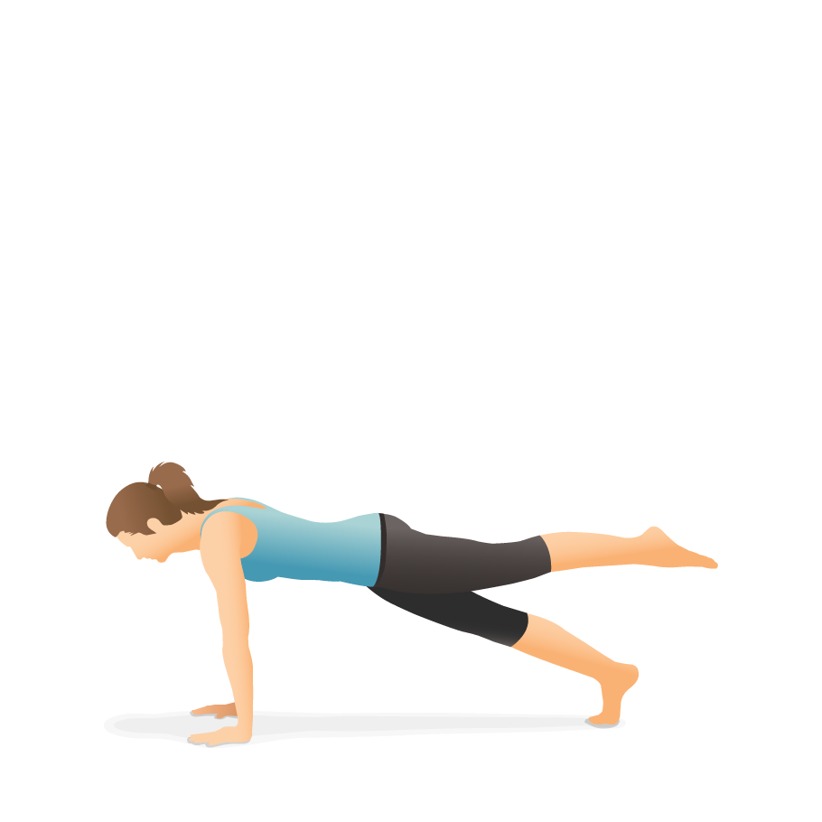 Yoga Pose: One Legged Plank