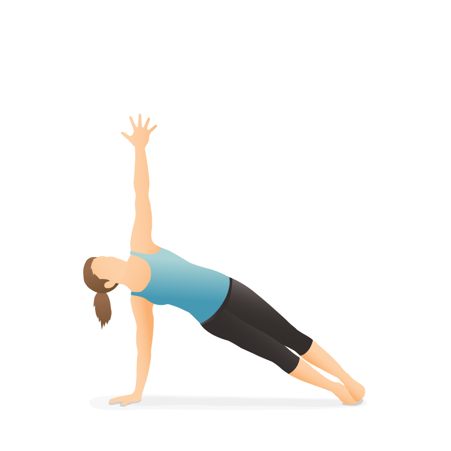 Woman and man in side plank pose yogi couple Vector Image