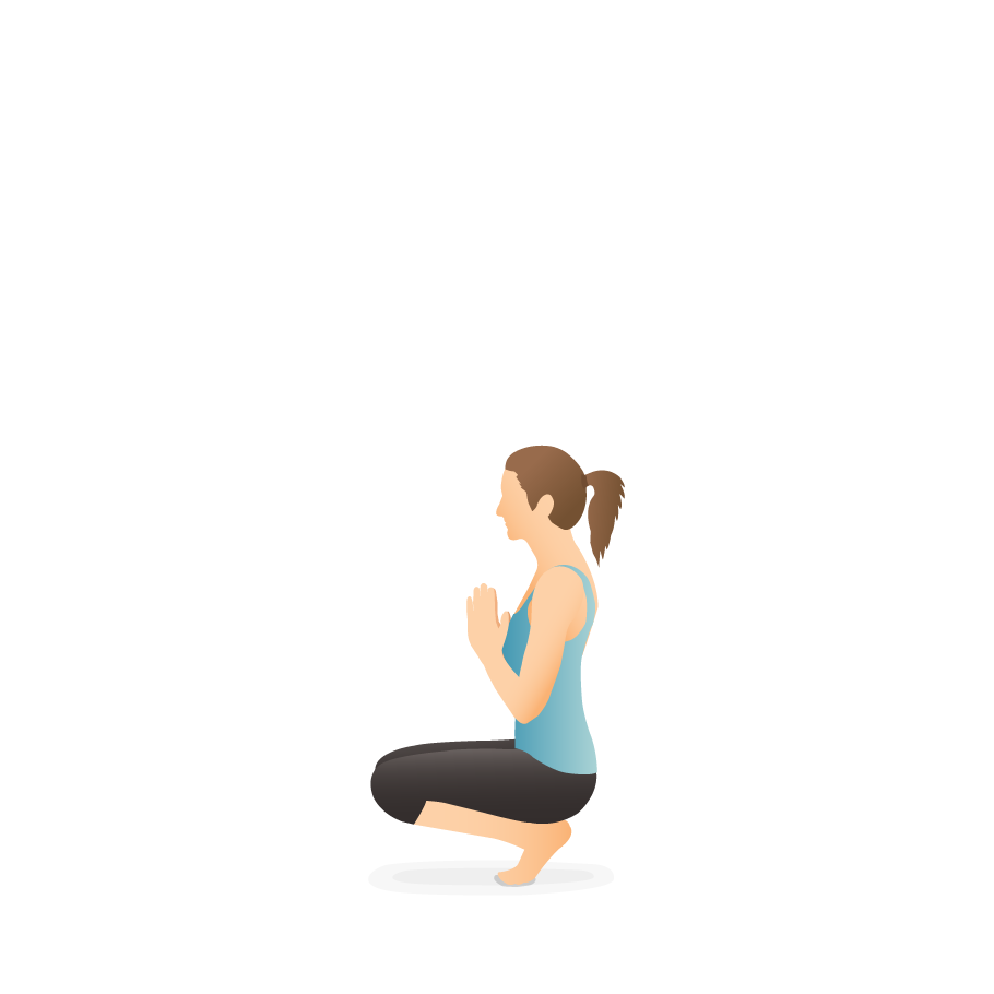 Yoga Pose: Squatting Toe Balance
