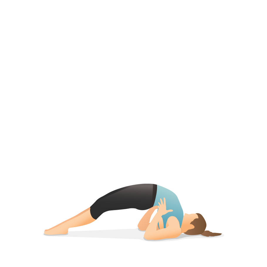 Bridge pose yoga workout. Setu Bandha... - Stock Illustration [78075876] -  PIXTA