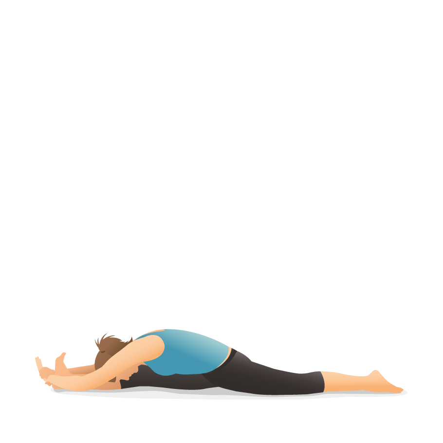 Yoga: Front split with side bend