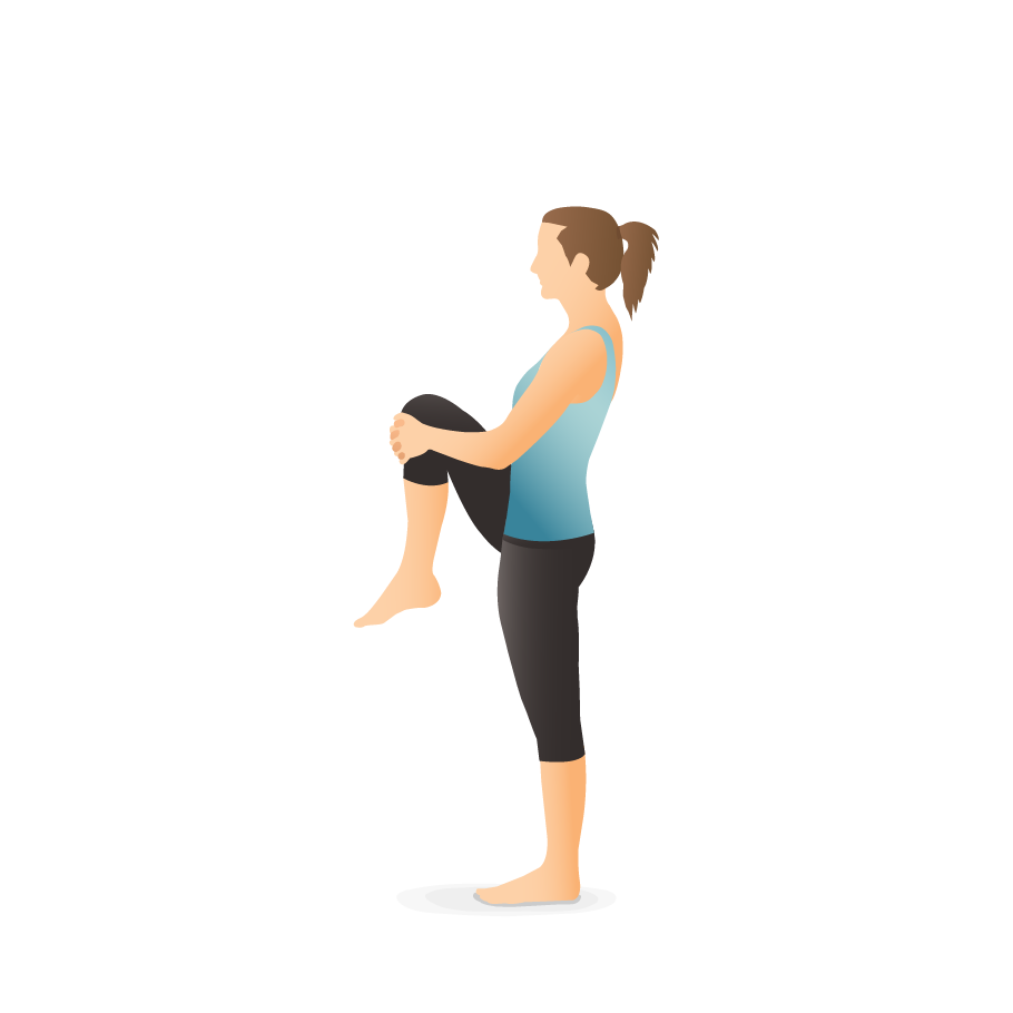Yoga Pose: Standing Knee to Chest
