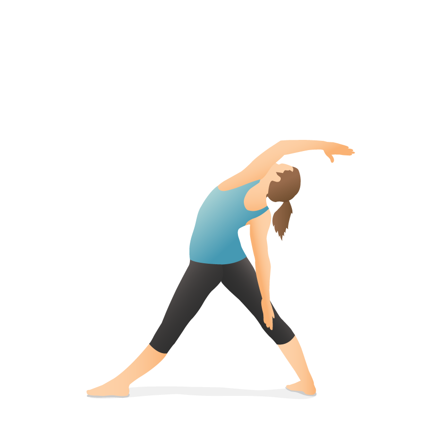 Trikonasan (triangle pose) benefits : Stretches the whole body : Tones... |  TikTok