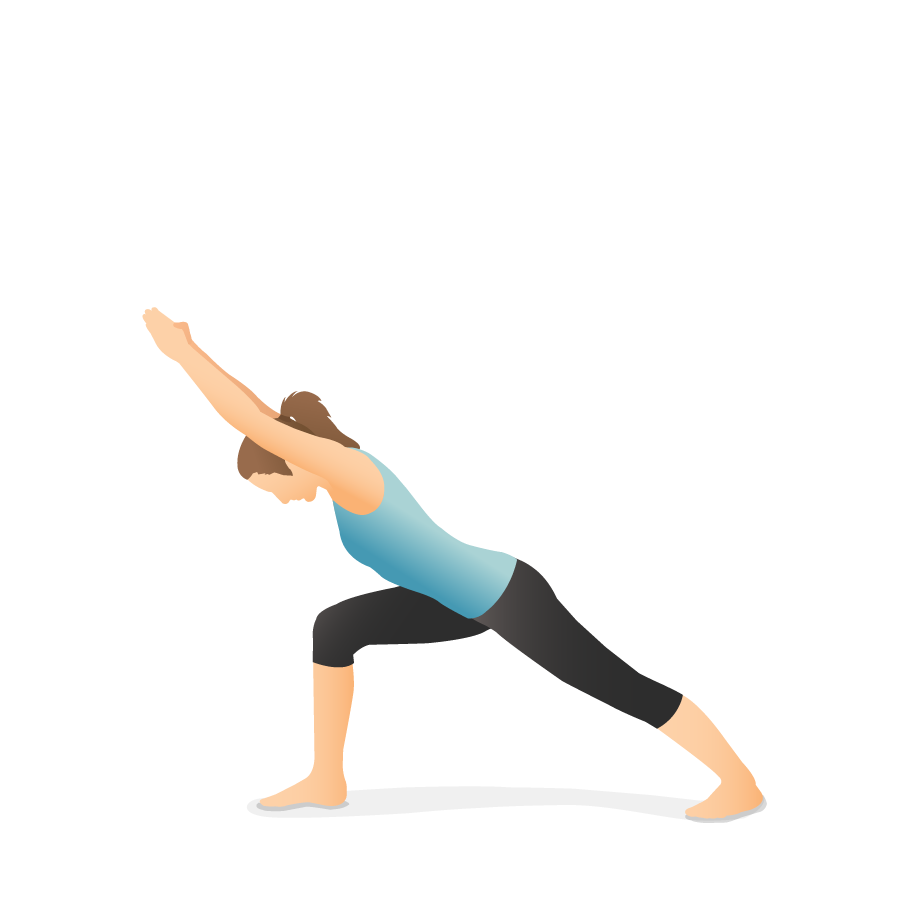 Reverse Warrior Pose Yoga Workout Silhouette.... - Stock Illustration  [74481437] - PIXTA