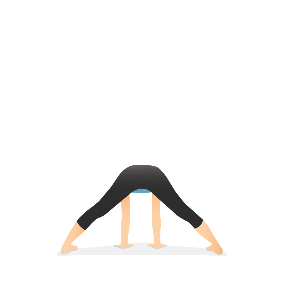 Yoga Pose: Wide Legged Forward Bend I (Preparation)