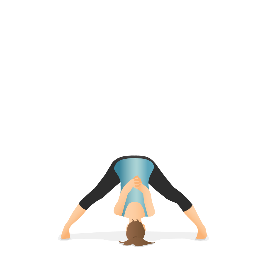 Yoga Pose: Wide Legged Forward Bend III