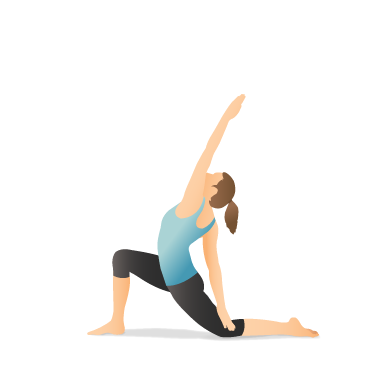 Yoga Pose: Reverse Crescent Lunge Twist on the Knee | Pocket Yoga